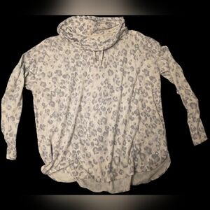 Calvin Klein Cream and Gray Patterned Hoodie